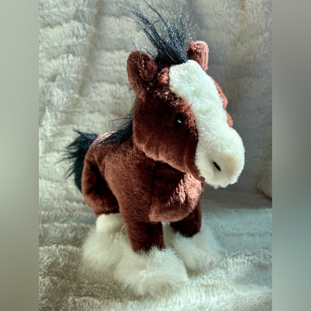 Retro Ganz Webkinz 9" Plush Clydesdale Horse (Item #HM139)